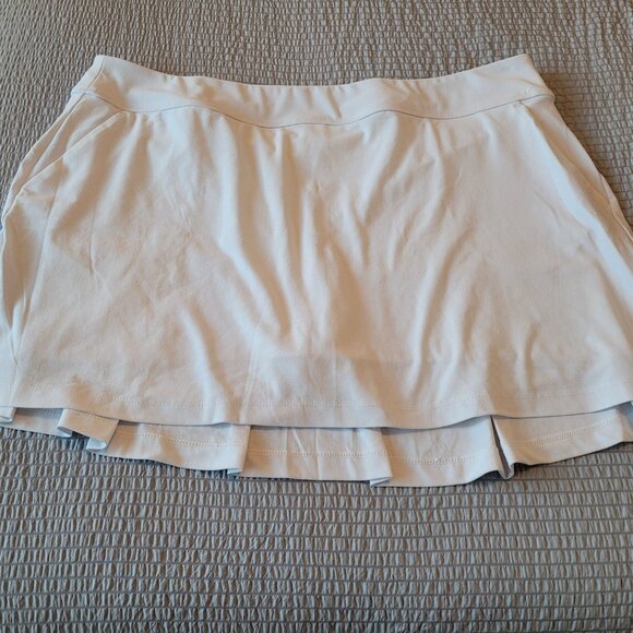 Greg Norman 17" Backpleat Pull-On Skort - White- XXL - Picture 1 of 4